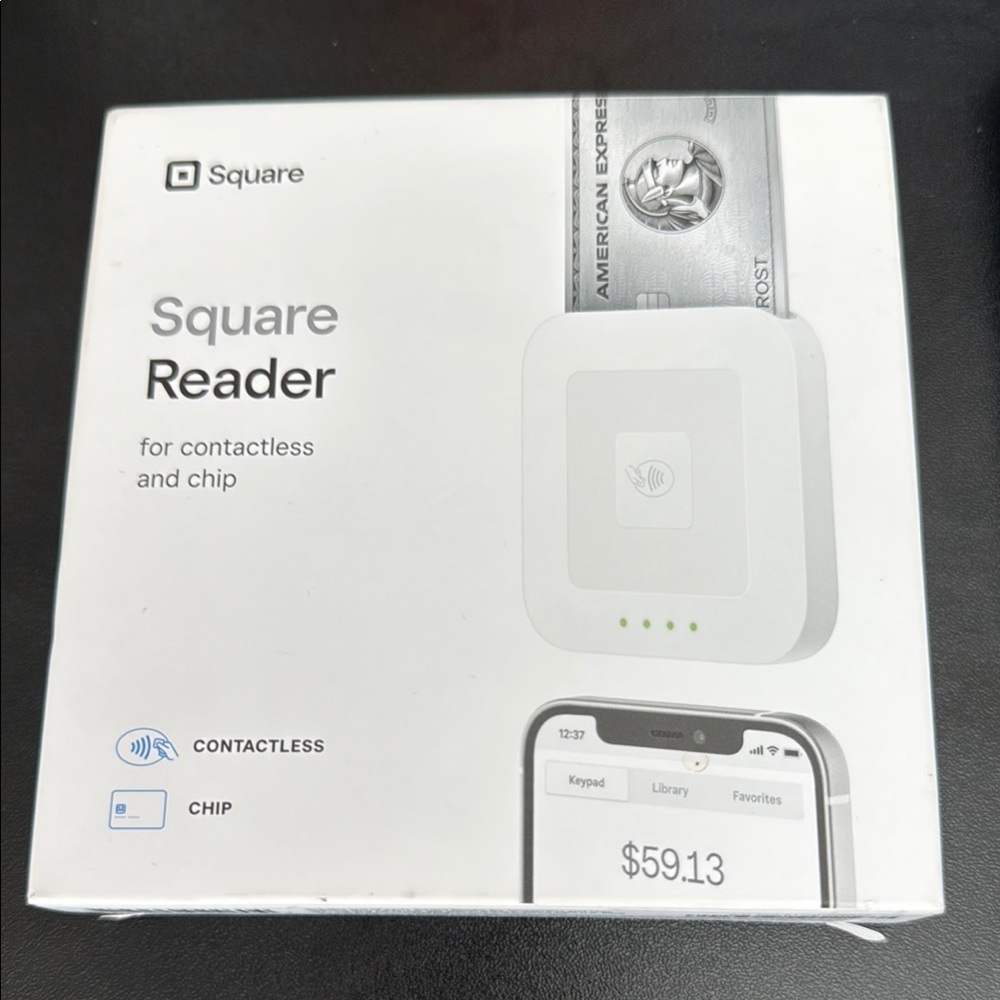 Square Reader - White Compact Payment Processor with Minimalist Design